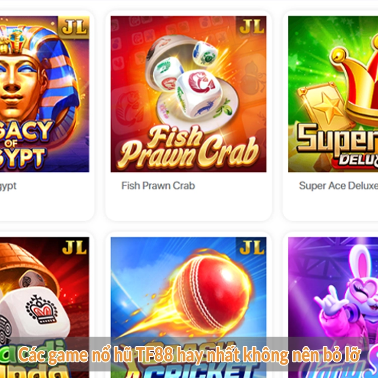 Các game nổ hũ TF88 hay nhất không nên bỏ lỡ
