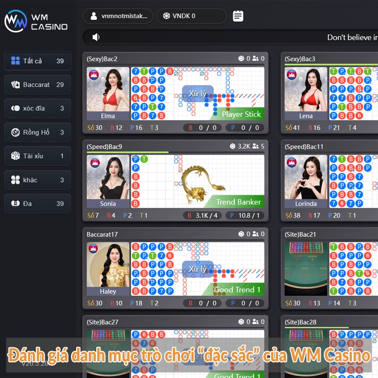 Đánh giá danh mục trò chơi “đặc sắc” của WM Casino Đánh giá danh mục trò chơi “đặc sắc” của WM Casino