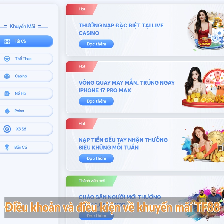 Điều khoản và điều kiện về khuyến mãi TF88 Điều khoản và điều kiện về khuyến mãi TF88