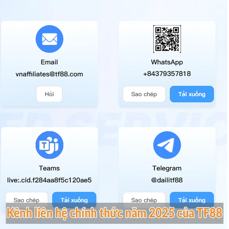 Kênh liên hệ chính thức năm 2025 của TF88 Kênh liên hệ chính thức năm 2025 của TF88