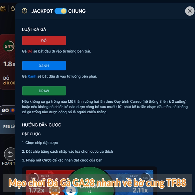 Mẹo chơi Đá Gà GA28 nhanh về bờ cùng TF88 Mẹo chơi Đá Gà GA28 nhanh về bờ cùng TF88