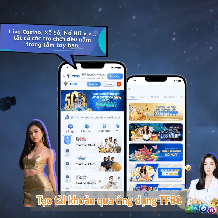 Tạo tài khoản qua ứng dụng TF88 Tạo tài khoản qua ứng dụng TF88