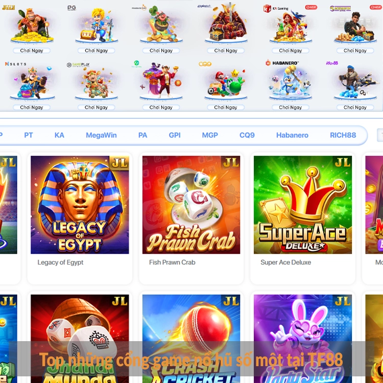 Top những cổng game nổ hũ số một tại TF88