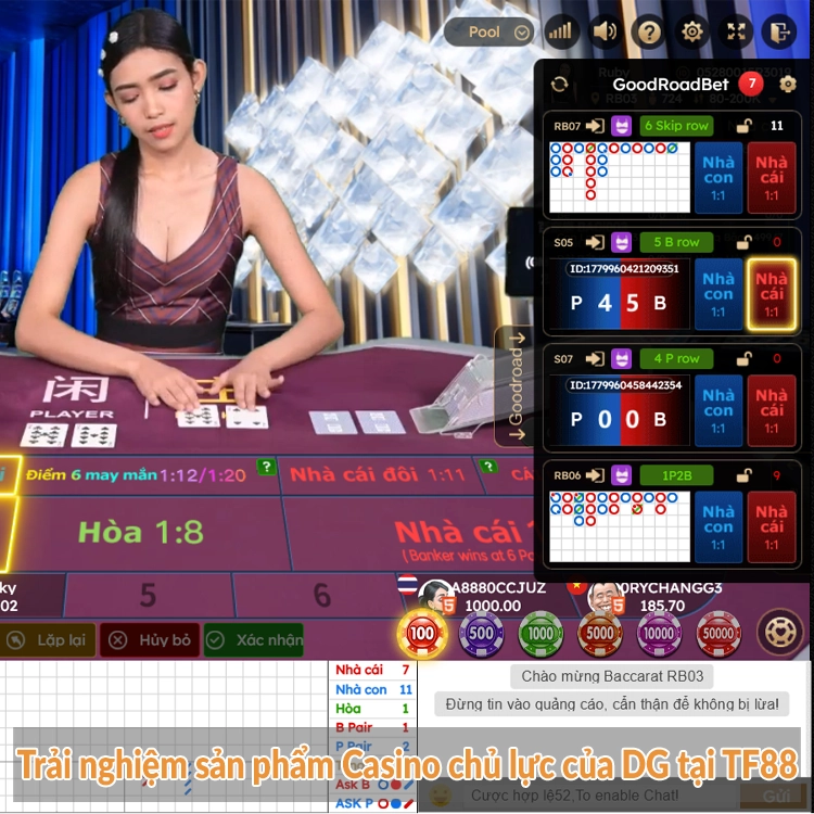 Trải nghiệm sản phẩm Casino chủ lực của DG tại TF88 Trải nghiệm sản phẩm Casino chủ lực của DG tại TF88