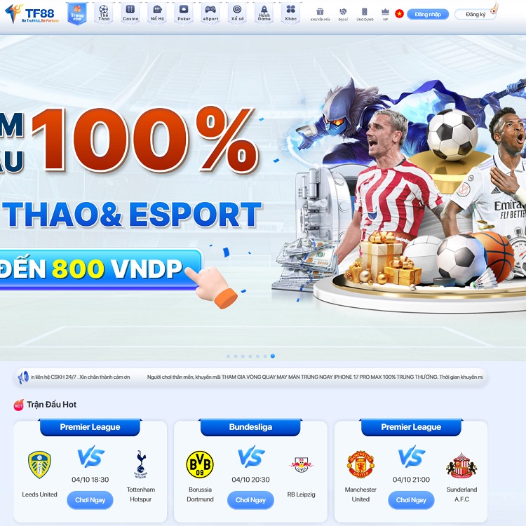 Vì sao nên tham gia cá độ bóng đá tại TF88? Vì sao nên tham gia cá độ bóng đá tại TF88?